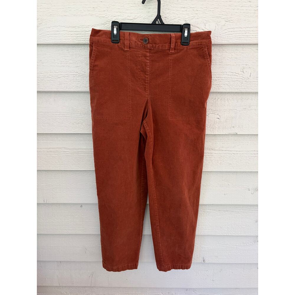 LOFT Outlet Rust Corduroy High Rise Straight Pants Size Medium - Picture 2 of 7